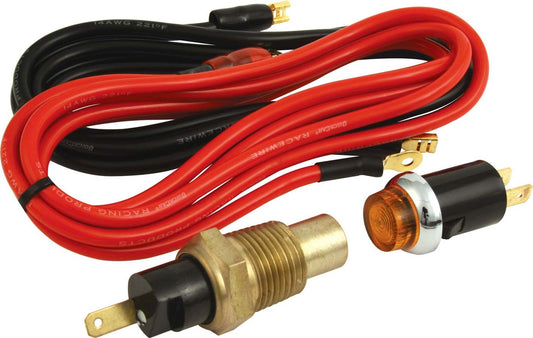 Warning Light - Oil Temperature - 280 Degree - 1/2 in NPT Male - Light / Sender / Wiring - Amber - Kit