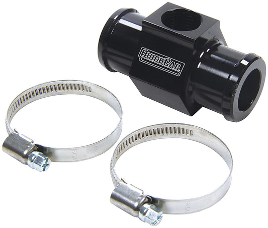 Fitting - Adapter - Straight - 1-1/4 in Hose Barb to 1-1/4 in Hose Barb - 1/2 in NPT Female Port - Aluminum - Black Anodized - Each