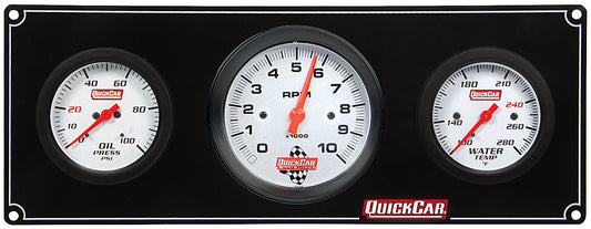 Gauge Panel Assembly - Extreme - Oil Pressure / Tachometer / Water Temperature - Tachometer Recall - 3-3/8 in / 2-5/8 in Diameter - White Face - Kit