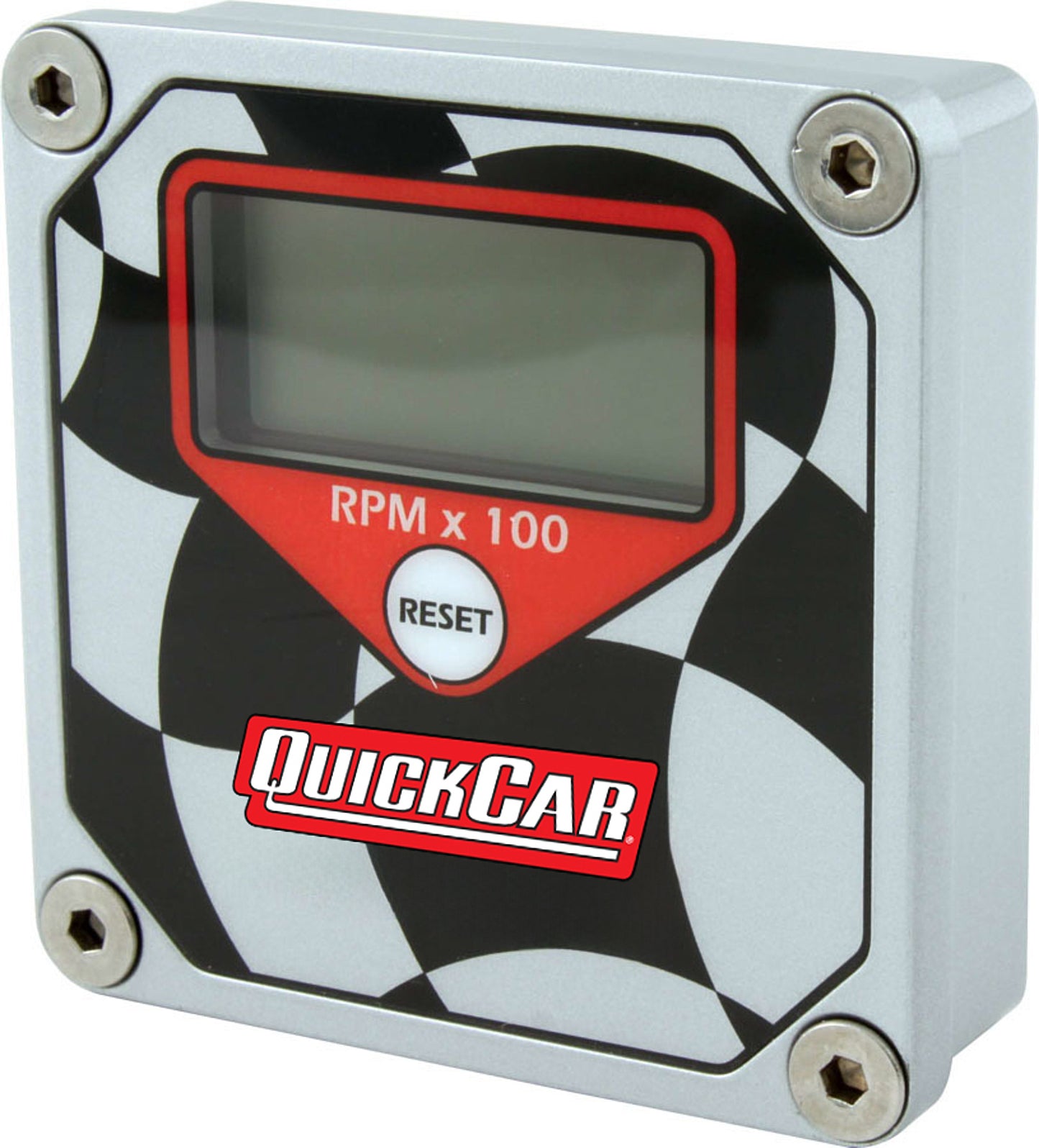 Tachometer - QuickTach - 15000 RPM - Digital - 3 in Wide x 3 in Tall - Recall - 9V Battery - Waterproof - Aluminum - Black / White - Each