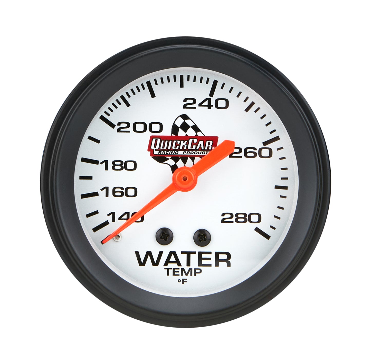 Water Temperature Gauge - 140-280 Degree F - Mechanical - Analog - Full Sweep - 2-5/8 in Diameter - Silver Face - Each