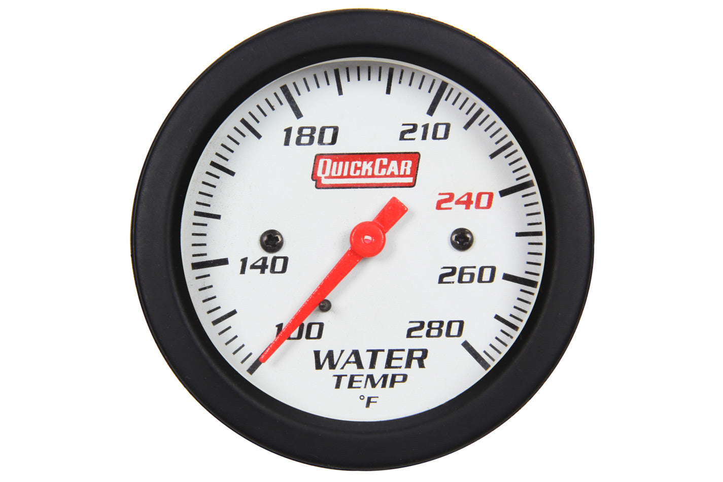 Water Temperature Gauge - Extreme - 100-280 Degree F - Mechanical - Analog - Full Sweep - 2-5/8 in Diameter - White Face - Built-in Warning Light - Each