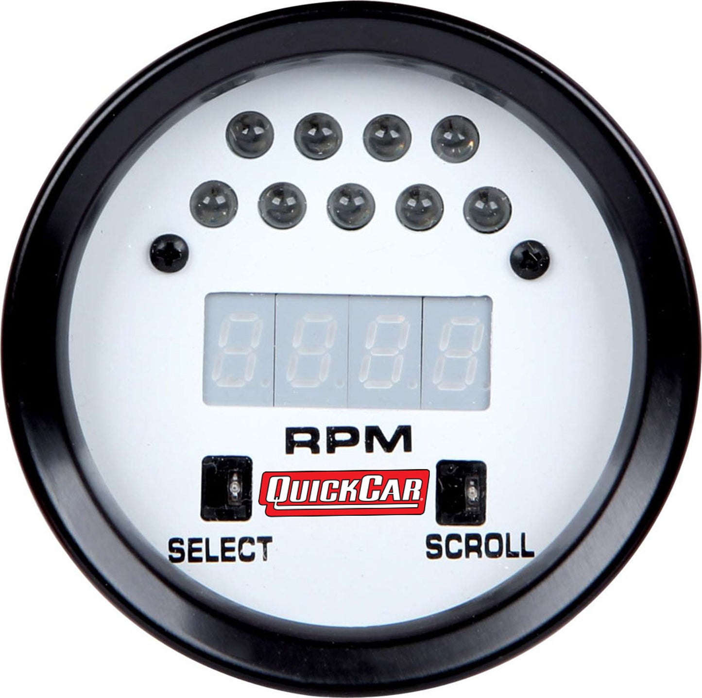 Tachometer - Extreme - 18000 RPM - Digital - 2-5/8 in Diameter - Recall - Shift Light - White Face - Each