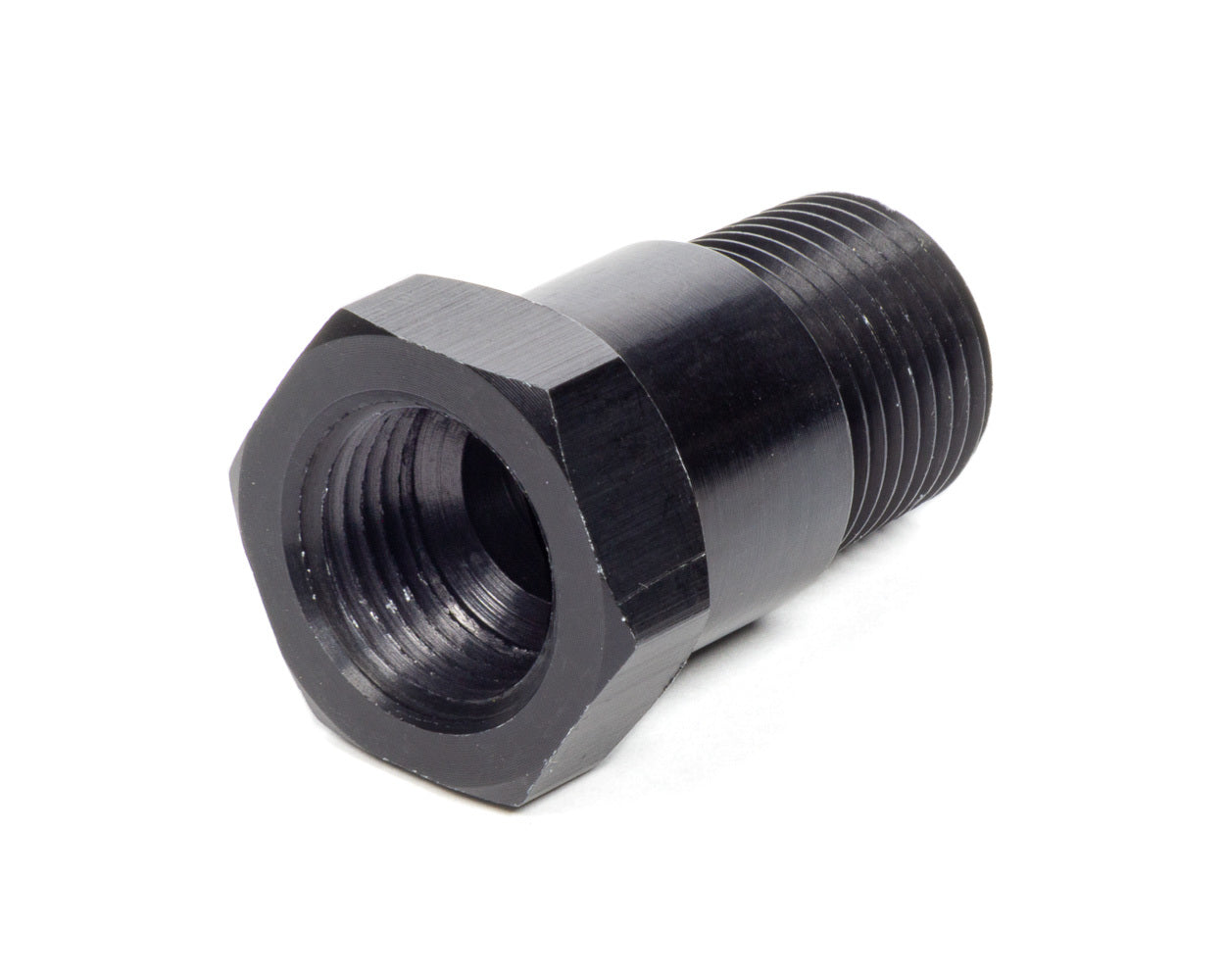 Fitting - Adapter - Straight - 5/8-18 in Female to 3/8 in NPT Male - Extended - Aluminum - Black Anodized - Each