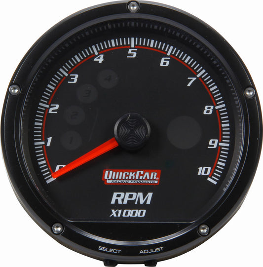 Tachometer - Redline Multi-Recall - 10000 RPM - Electric - Analog - 3 in Diameter - Dash Mount - Shift Light - Memory - Black Face - Each