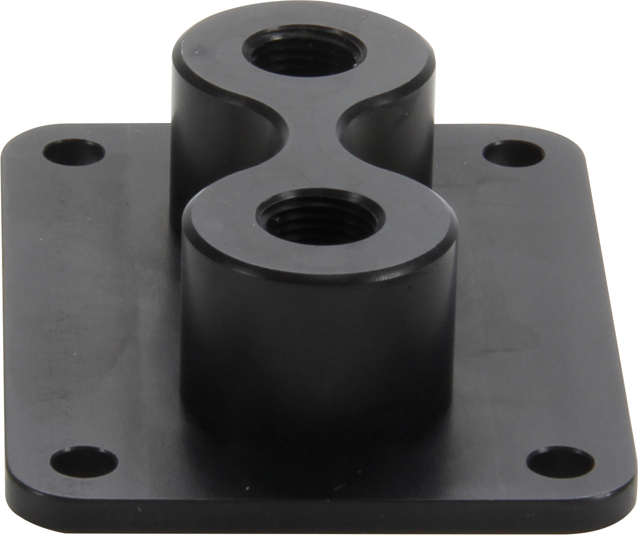 Firewall Junction - 2 Hole - 1/8 in NPT - Aluminum - Black Anodized - Each