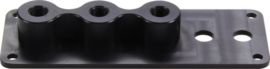 Firewall Junction - 5 Hole - Three 1/8 in NPT - Two Open - Aluminum - Black Anodized - Each