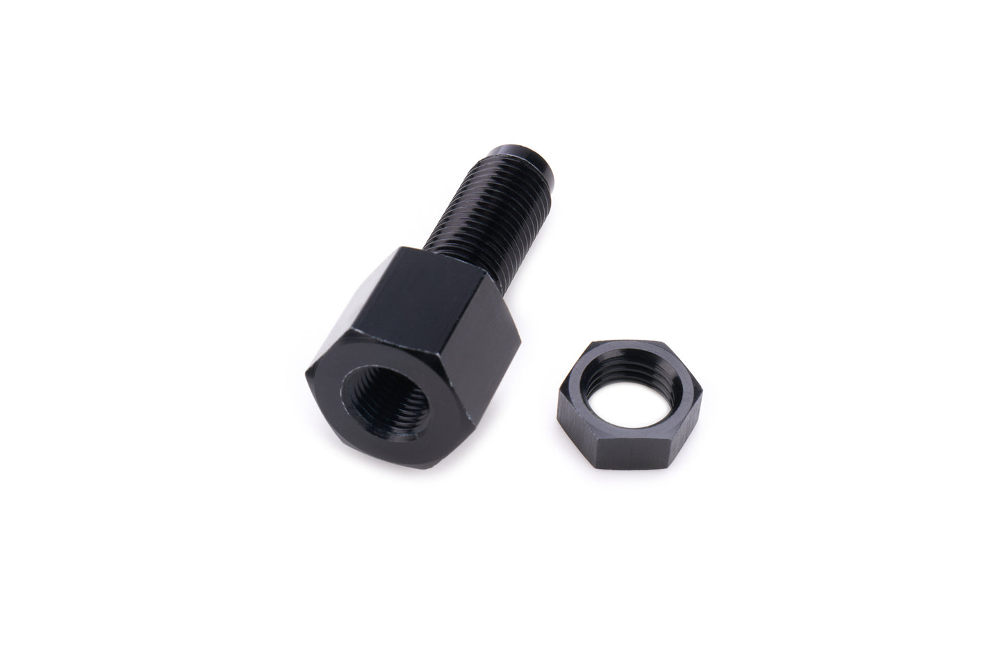 Fitting - Bulkhead - Straight - 4 AN Male to 1/8 in NPT Male - Aluminum - Black Anodized - Each