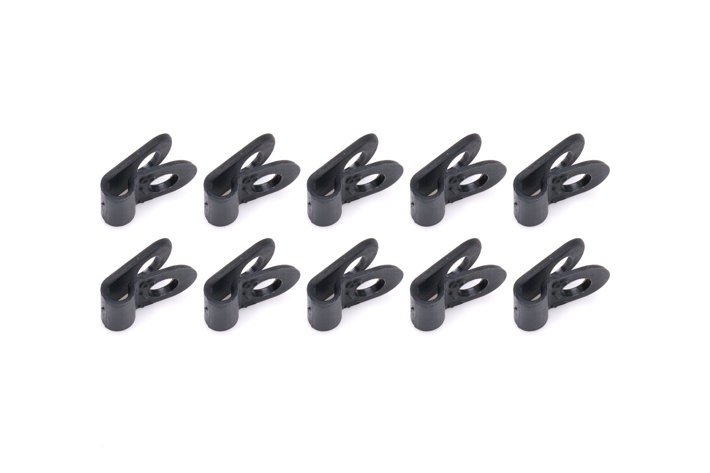 Line Clamp - Adel - 1/8 in ID - Nylon - Black - Set of 10