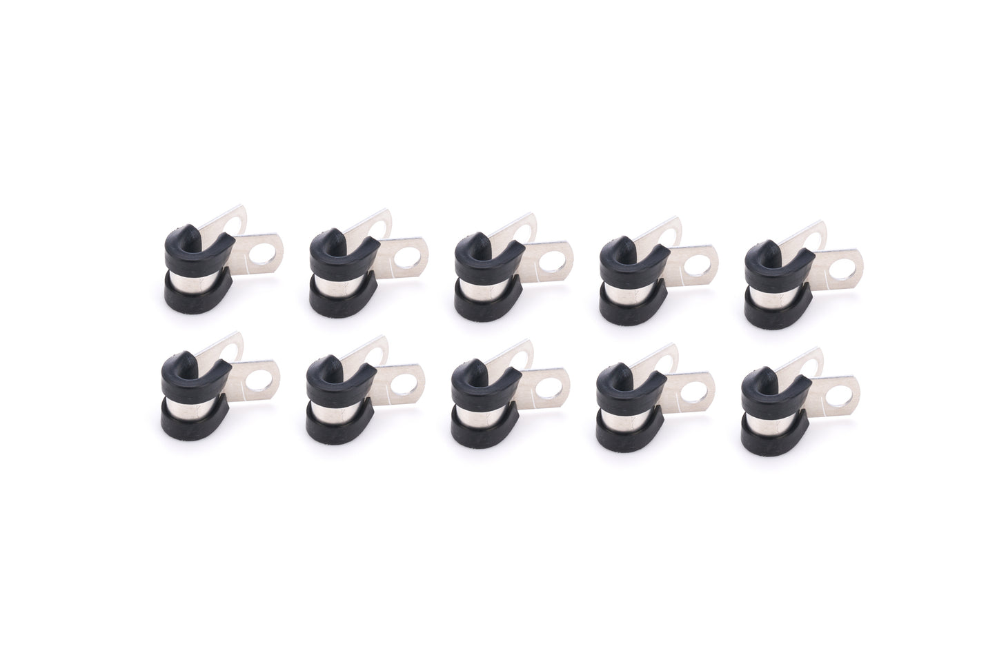 Line Clamp - Adel - 1/4 in ID - Rubber Lining - Aluminum - Set of 10
