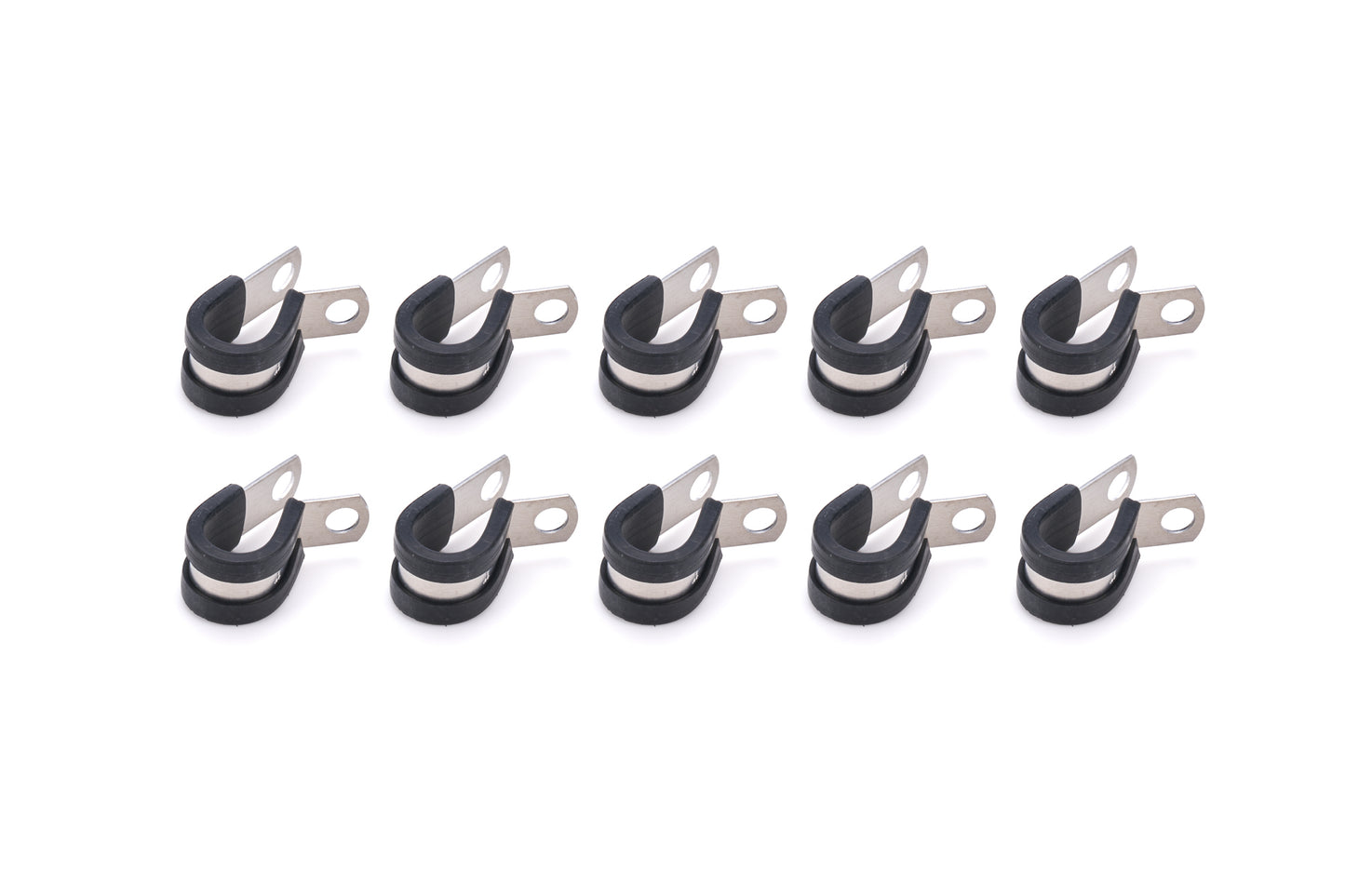 Line Clamp - Adel - 1/2 in ID - Rubber Lining - Aluminum - Set of 10
