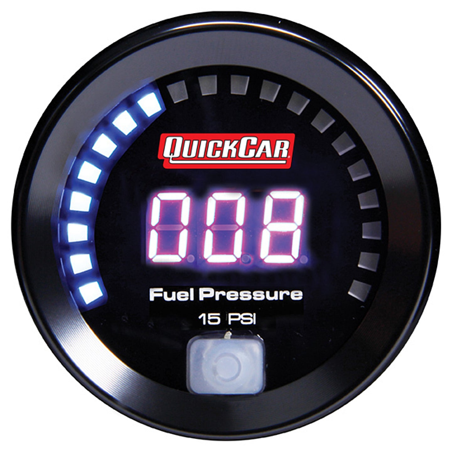Fuel Pressure Gauge - 0-15 psi - Electric - Digital - 2-1/16 in Diameter - Black Face - Each