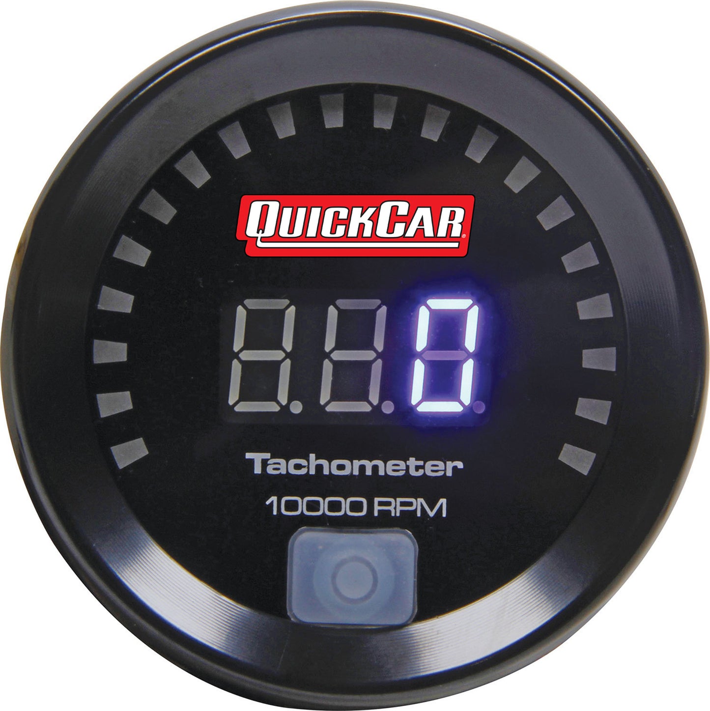 Tachometer - Small Diameter - 9990 RPM - Digital - 2-1/16 in Diameter - Recall - Black Face - Each
