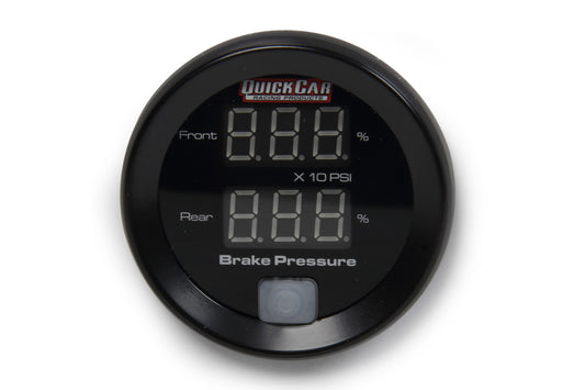 Brake Bias Gauge - 0-1600 psi - Digital - Black Face - 2-1/16 in Diameter - Recall - Senders Included - Each