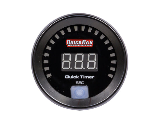 Lap Timer - Quick Timer - 2-1/16 in Diameter - Digital Display - LED Indicator Lights - Black Face - Each