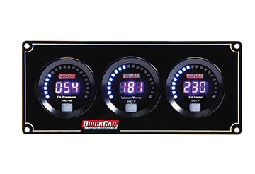 Gauge Panel Assembly - Digital - Oil Pressure / Water Temperature / Oil Temperature - Black Face - Kit