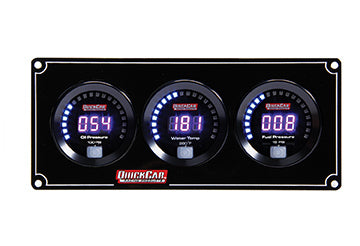 Gauge Panel Assembly - Digital - Oil Pressure / Water Temperature / Fuel Pressure - Black Face - Kit