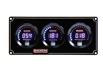 Gauge Panel Assembly - Digital - Oil Pressure / Water Temperature / Water Pressure - Black Face - Kit