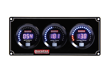 Gauge Panel Assembly - Digital - Oil Pressure / Water Temperature / Voltmeter - Black Face - Kit