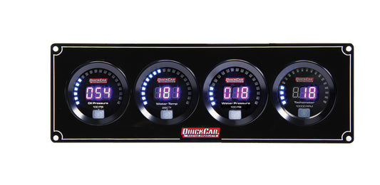 Gauge Panel Assembly - Digital - Oil Pressure / Water Temperature / Water Pressure / Tachometer - Black Face - Kit