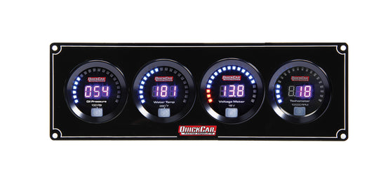 Gauge Panel Assembly - Digital - Oil Pressure / Water Temperature / Voltmeter / Tachometer - Black Face - Kit