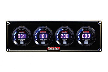 Gauge Panel Assembly - Digital - Oil Pressure / Water Temperature / Oil Temperature / Fuel Pressure - Black Face - Kit