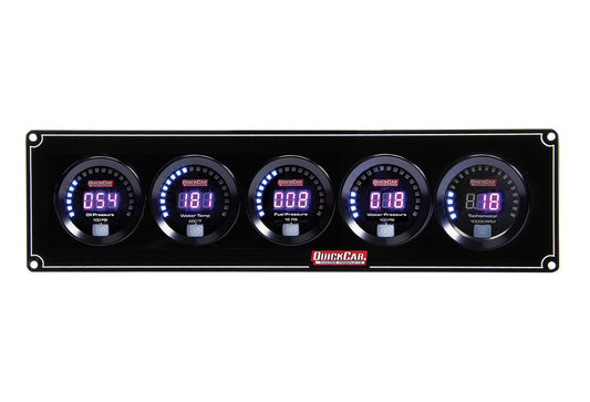 Gauge Panel Assembly - Digital - Oil Pressure / Water Temperature / Fuel Pressure / Water Pressure / Tachometer - Black Face - Kit