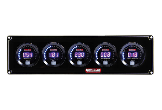 Gauge Panel Assembly - Digital - Oil Pressure / Water Temperature / Oil Temperature / Fuel Pressure / Water Pressure - Black Face - Kit