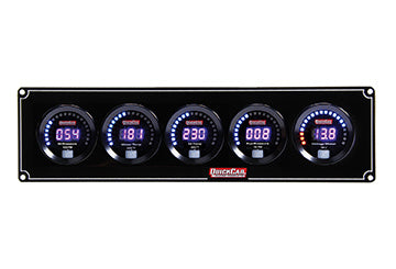 Gauge Panel Assembly - Digital - Oil Pressure / Water Temperature / Oil Temperature / Fuel Pressure / Voltmeter - Black Face - Kit