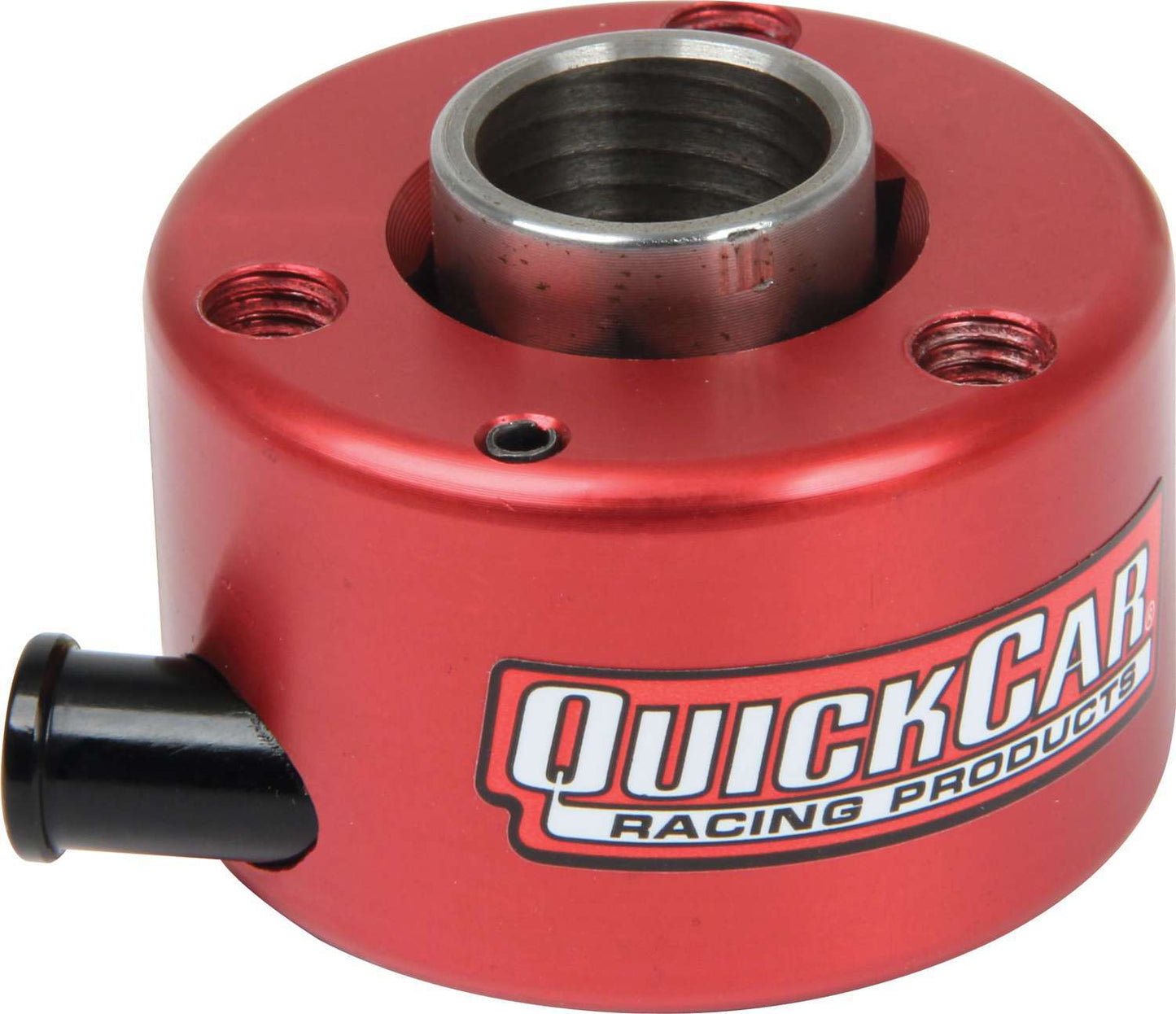 Steering Wheel Quick Release - Push Button Release - Hex Style - Aluminum - Red Anodized - 3/4 in Shaft - Kit