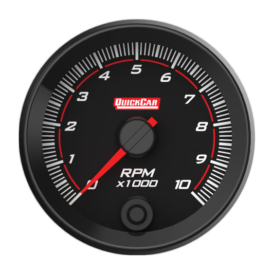 Tachometer - Redline - Single Recall - 10000 RPM - Electric - Analog - 2-5/8 in Diameter - Dash Mount - Shift Light - Memory - Black Face - Each