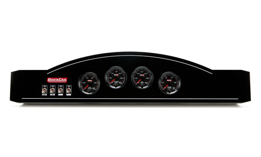 Gauge Panel Assembly - Redline - Dual Ignition - Fuel Pressure / Oil Pressure / Oil Temperature / Water Temperature - 2-5/8 in Diameter - Black Face - Kit