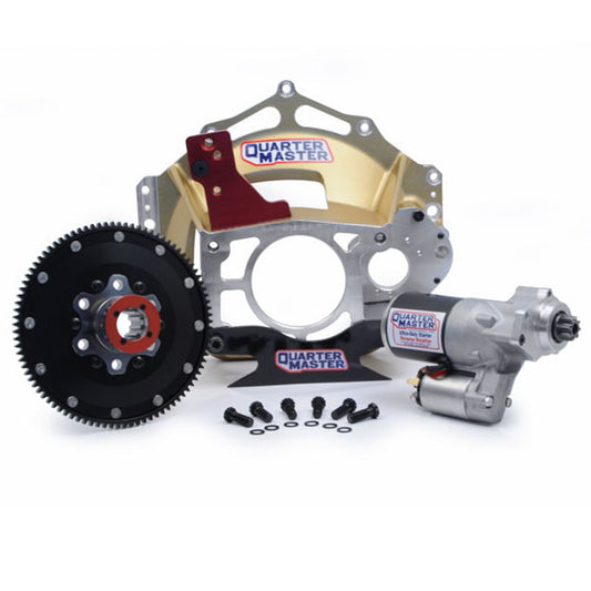 Bellhousing - Clutchless - Bellhousing / Flywheel / Hardware / Starter - Reverse Mount - Magnesium - Small Block Ford - Bert / Brinn - Kit