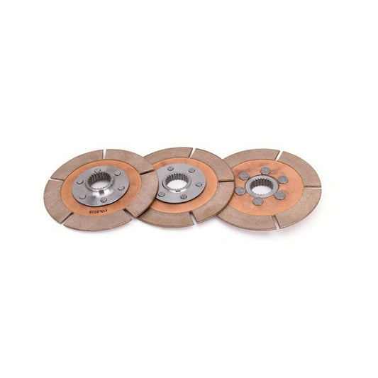 Clutch Disc - 4.5 in Diameter - 1-5/32 in x 26 Spline - Rigid Hub - Metallic - Quarter Master 4-1/2 in Clutches - Set of 3