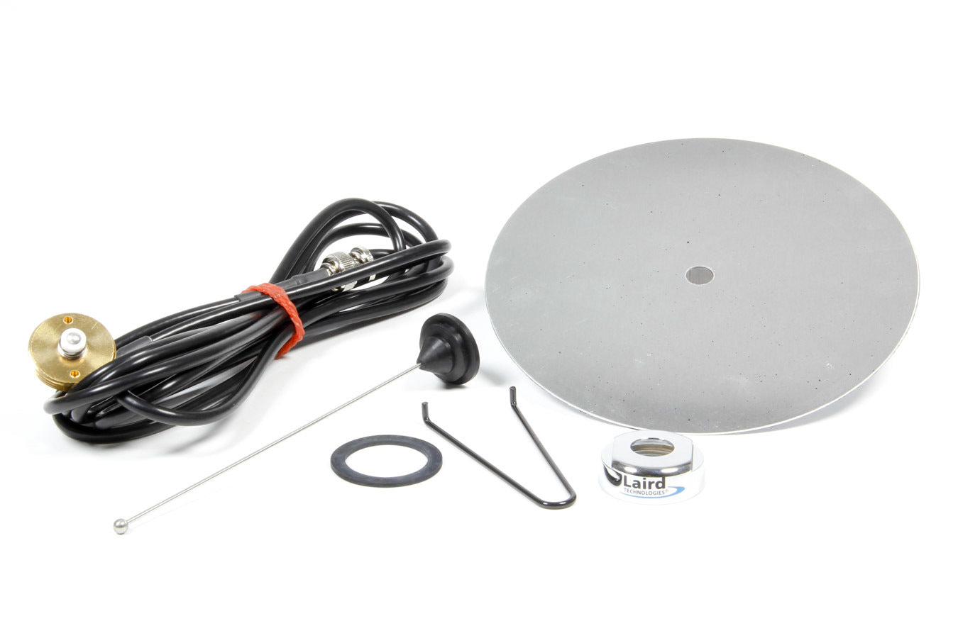 Antenna - 6 in Tall - Roof Mount - 9 ft Cable - Steel - Natural - Racing Electronics Systems - Kit