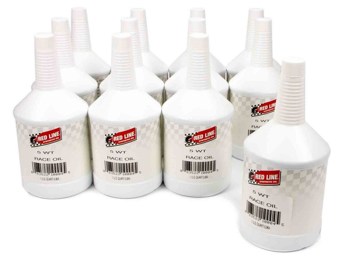 Motor Oil - 5WT Drag Race Oil - High Zinc - 5W - Synthetic - 1 qt Bottle - Set of 12
