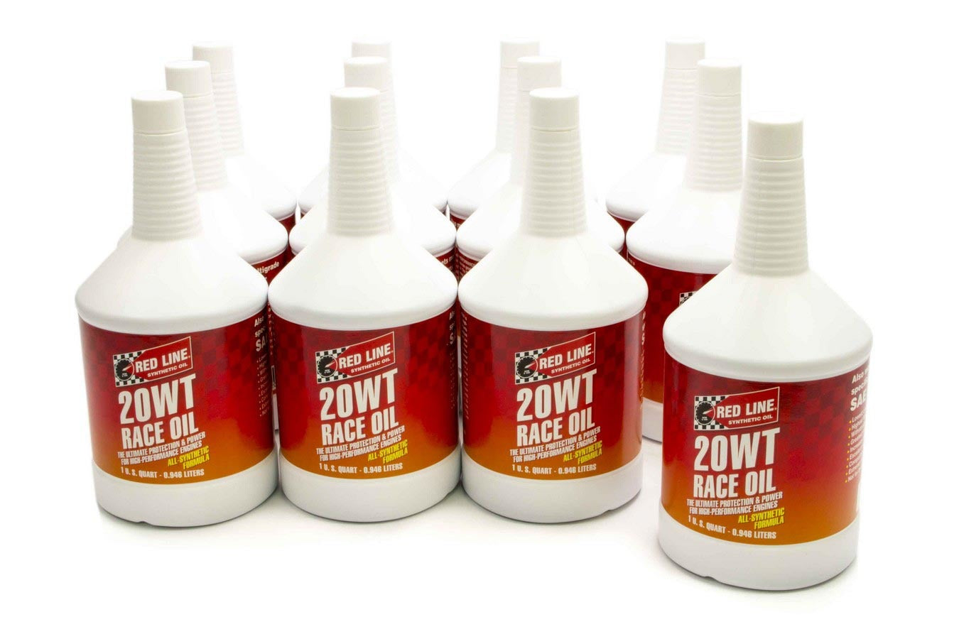 Motor Oil - 20WT Race Oil - High Zinc - 5W20 - Synthetic - 1 qt Bottle - Set of 12