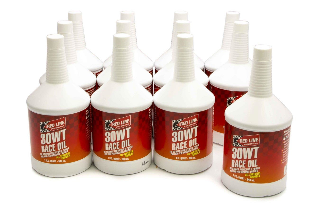 Motor Oil - 30WT Race Oil - High Zinc - 10W30 - Synthetic - 1 qt Bottle - Set of 12