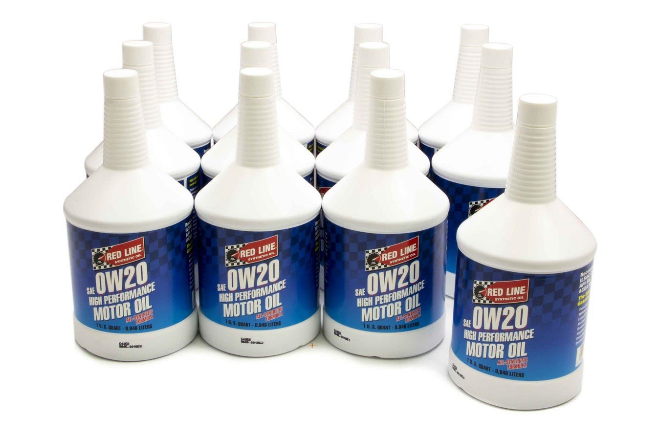Motor Oil - High Performance - High Zinc - 0W20 - Synthetic - 1 qt Bottle - Set of 12