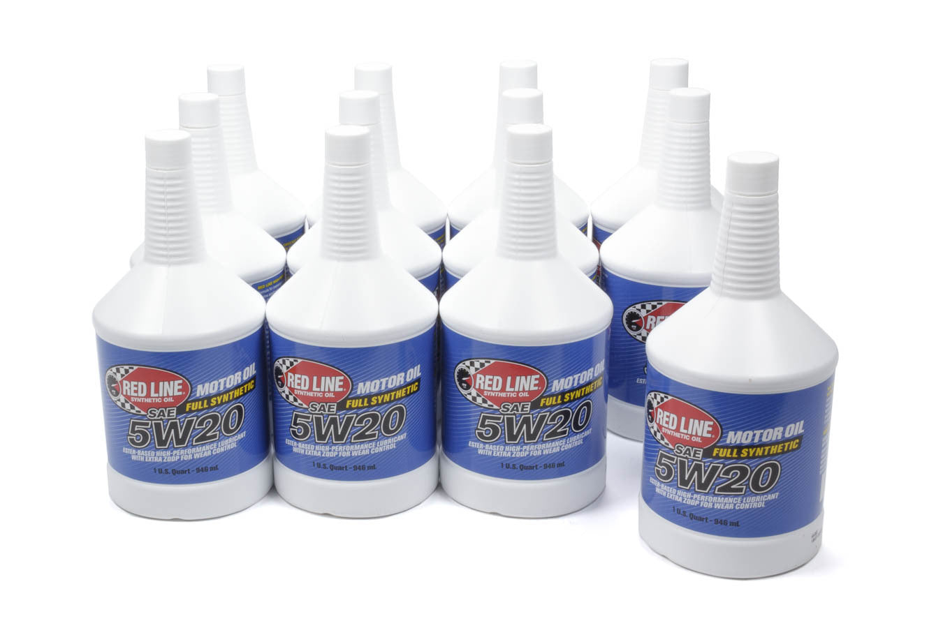 Motor Oil - High Performance - High Zinc - 5W20 - Synthetic - 1 qt Bottle - Set of 12