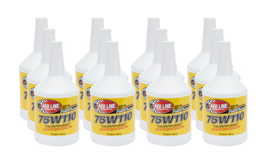 Gear Oil - 75W110 - Limited Slip Additive - Synthetic - 1 qt Bottle - Set of 12