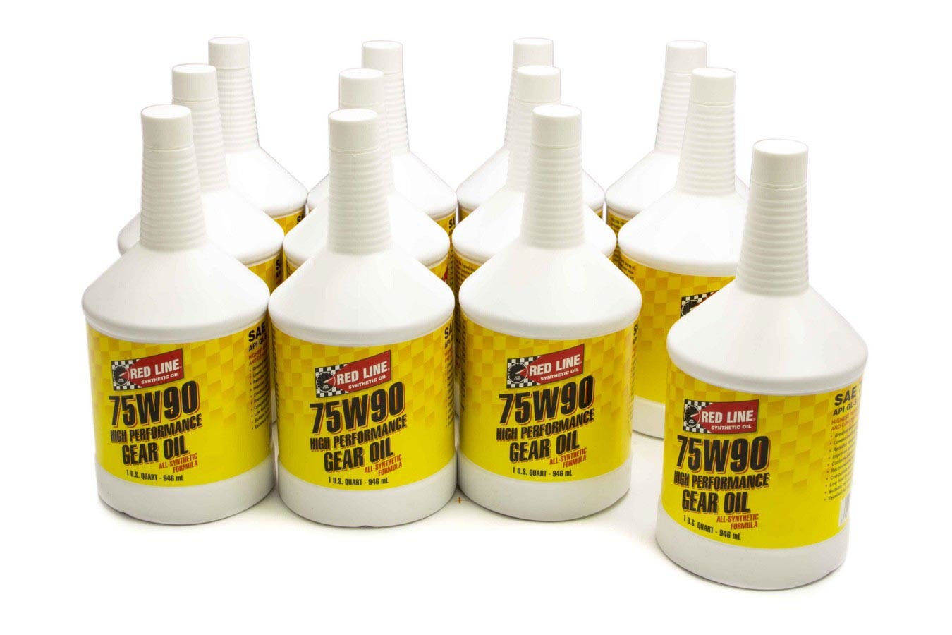 Gear Oil - 75W90 - Limited Slip Additive - Synthetic - 1 qt Bottle - Set of 12