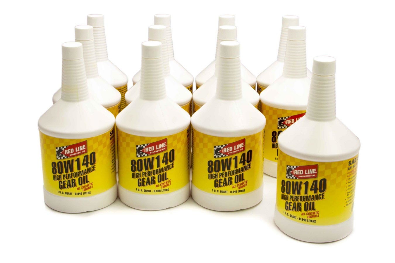 Gear Oil - 80W140 - Limited Slip Additive - Synthetic - 1 qt Bottle - Set of 12