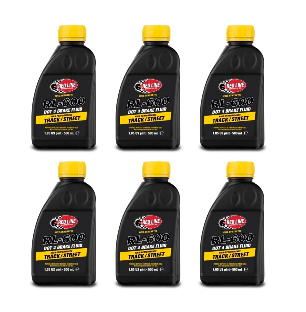 Brake Fluid - RL-600 - DOT 4 - Synthetic - 16.9 oz Bottle - Set of 6