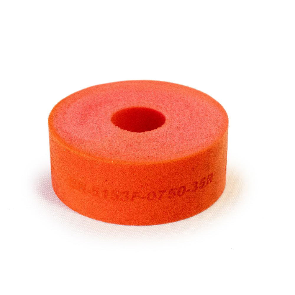 Bump Stop Puck - 5150 - 2 in OD - 0.5 in ID - 0.75 in Tall - 35 Durometer - Foam - Red - Each