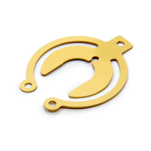 Bump Stop Shim - 0.032 in Thick - 16 mm Shaft - Aluminum - Yellow Anodized - Each