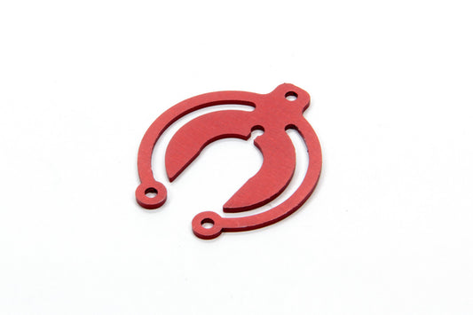 Bump Stop Shim - 0.063 in Thick - 16 mm Shaft - Aluminum - Red Anodized - Each