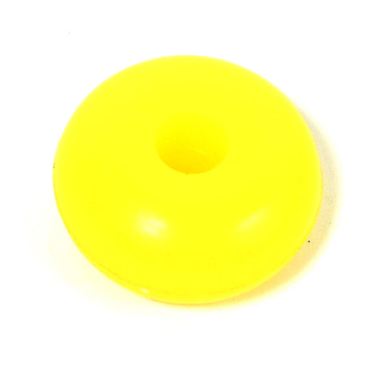 Bump Stop Puck - 2 in OD - 0.5 in ID - 1 in Tall - 80 Durometer - Polyurethane - Yellow - Each