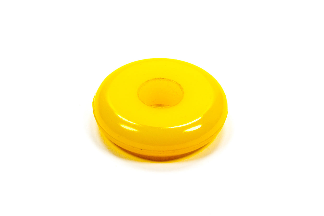 Bump Stop Puck - 2 in OD - 0.625 in ID - 0.5 in Tall - 80 Durometer - Polyurethane - Yellow - Each