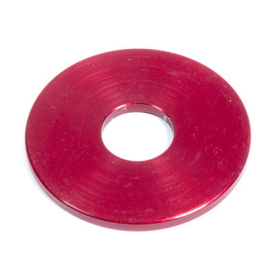 Flat Washer - Bump Stop Divider - 0.631 in ID - 2 in OD - 0.125 in Thick - Aluminum - Red Anodized - Each